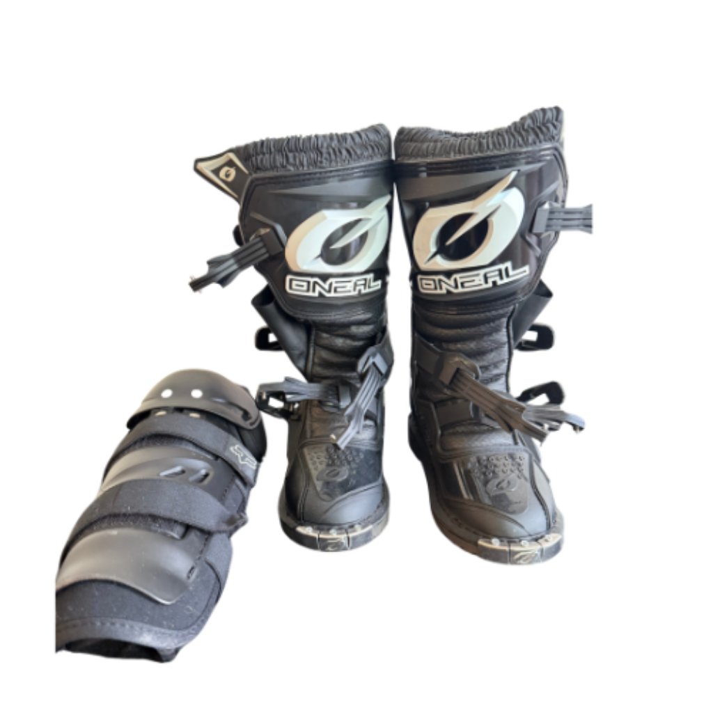 O’neal Rider Youth Motocross Boots + Fox Knee Guard Set